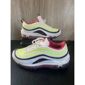 2019 ~ Air Max 97 GS 'White Rush Pink Volt' Sneakers  ~ Size 4Y ~ CJ9978-100 - Picture 1 of 9
