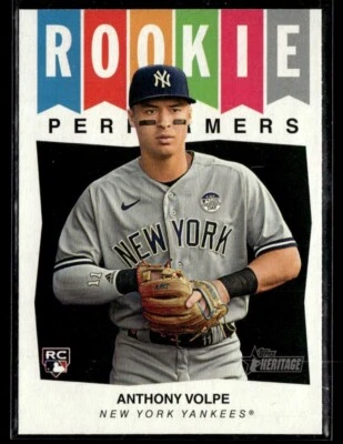 2023 Topps Heritage Baseball Rookie Performers Anthony Volpe RP-7 Yankees - Image 1 of 2