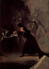 Francisco De Goya - Sorcière Vintage Beaux-Arts Imprimé