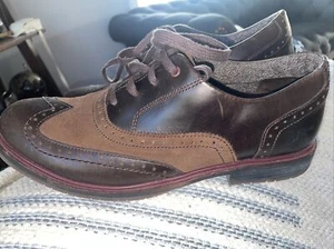 Caterpillar Leather Oxford Work Dress Shoes CAT P721919 Two Tone Brown - Picture 1 of 9