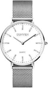 Quartz Analogue Watch for Men in Gift Box Milanese Strap Stainless Steel SILVER - Picture 1 of 7