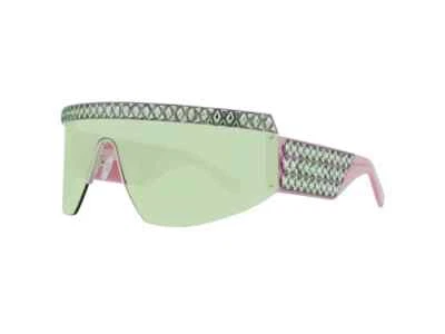 Óculos de sol Swarovski SK363 93Q verde/rosa escudo meio aro armação 145-115 sd* - Imagem 1 de 3