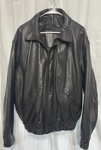 COACH Full Zip Heavy LEATHER JACKET Men's XL X-LARGE Black Model C5T-0912 (READ) - Picture 1 of 15