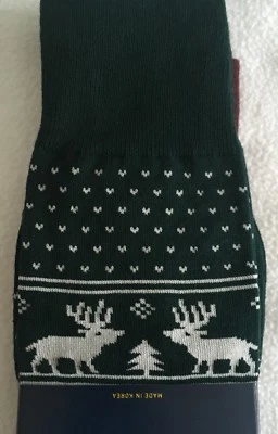 Paquete de 2 calcetines Polo Ralph Lauren ~ Pino con renos y copos de nieve/castillo ~ Mezcla de algodón ~ Nuevos con etiquetas Foto 1 de 4