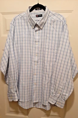Chaps Ralph Lauren Men's Button Down Shirt SZ XXL Blue Plaid Long Sleeve Cotton - Image 1 of 4