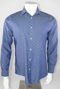 BANANA REPUBLIC Men's Non Iron Standard Fit Shirt Blue w/Roses Floral Size Small - Picture 1 of 6
