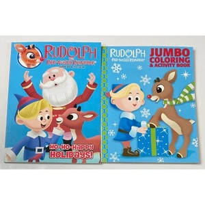 Rudolph The Red-Nosed Reindeer Ho-Ho-Happy Holidays & Jumbo Coloring Activity - Picture 1 of 1