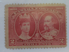 1908 Canada Post King Edward VII & Queen Alexandra, Quebec Tercentenary 98 Stamp