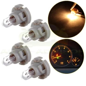 For 4X Warm White T4/T4.2 Neo Wedge  Car Panel A/C Climate Dash Base Light 10MM - Picture 1 of 4