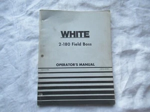 White 2-180 field boss tractor operator's manual - Picture 1 of 9