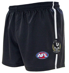 AFL COLLINGWOOD MAGPIES "NEW DESIGN" KIDS FOOTY SHORTS - BRAND NEW - Picture 1 of 1