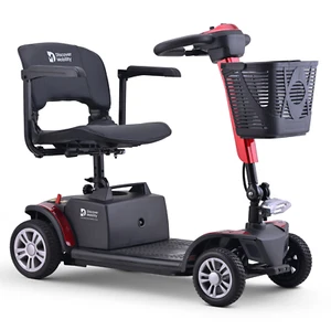 NEW 4mph Long Range Splitting Boot Mobility Scooter 20AH Battery Red - Picture 1 of 11