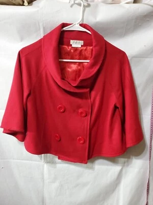 Chaqueta corta Van Heusen para mujer mezcla de lana estola vacaciones de Navidad talla S Foto 1 de 4