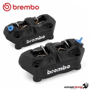 Brembo Pair of Radial calipers P4 34 B Black Color 100mm mounting With Pads - Imagen 1 de 5
