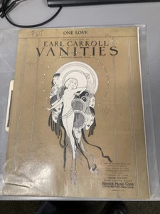 Harold Arlen "EARL CARROLL VANITIES" 1930 Sheet Music One Love Jack Benny Deco - Picture 1 of 1
