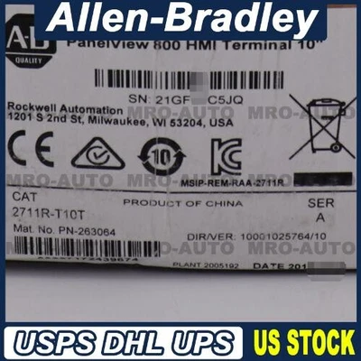 New Allen-Bradley 2711R-T10T AB PANELVIEW 800 10.4-INCH HMI TERMINAL 2711RT10T - Image 1 of 2