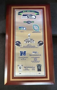 Seattle Seahawks NFL wooden plaque featuring Team Colors Bradford Exchange - Picture 1 of 5