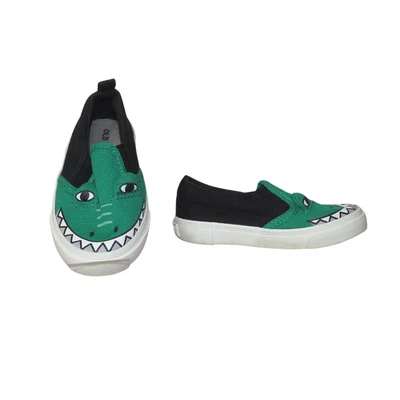 Tenis sin cordones Old azul marino verde cocodrilo niños pequeños talla 5 Foto 1 de 4