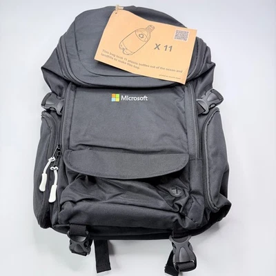 Mochila Microsoft Neo negra Tech Bag funda acolchada para computadora portátil material reciclado ecológico Foto 1 de 4