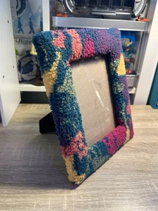 Fuzzy Multicolored Picture Frame Dopamine Room, Decor, Kid Core Aesthetic - Picture 1 of 3