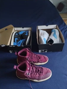 *LOT OF 3 AIR JORDANS 1 MID,11 CFMT LOW, 12 BORDEAUX+FREEIE SEE LAST PIC. - Picture 1 of 13