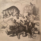 Harper's Weekly FEB 1876 * von: Thomas Nast AMNESTIE, ENDE DES FRIEDLICHEN DEM TIGER