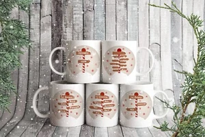Vollständig personalisierte Familie Weihnachtsschmuck Nordpol 11 Unzen Tee & Kaffee Becher - Bild 1 von 15