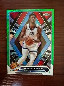 JAREN JACKSON JR. 2023-24 Topps Chrome Basketball GREEN LOGO REFRACTOR - Picture 1 of 1