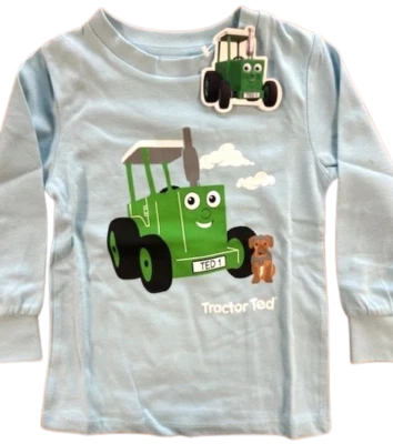 Tractor Ted Kinder blau Langarm TShirt/PJ Top - 2-6 Jahre