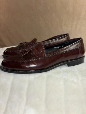 Stanley Blacker Burgandy Tassel Leather Loafers Men's 10M  Hand made Italy - Image 1 of 4