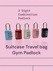 4Packs Luggage Locks 3 Digit Combination Padlock Codesr Suitcase Travel Bag Gym - Picture 1 of 9