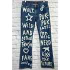 Wild and Lethal Trash Kiss The Future Vintage Puk Puk Graffiti Jeans Men Size 29