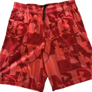 Boy's Under Armour orange and red athletic shorts w/ front pockets - Youth XL - Picture 1 of 5