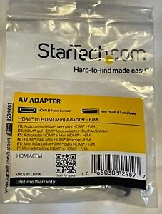 StarTech HDMI to HDMI Mini Adapter F/M HDMIACFM AV Adapter