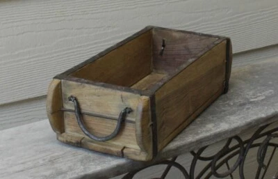 NEW with Antique Look BRICK MOLD WOOD BOX -  Primitive Style Re-Purposed Wood - Image 1 of 4