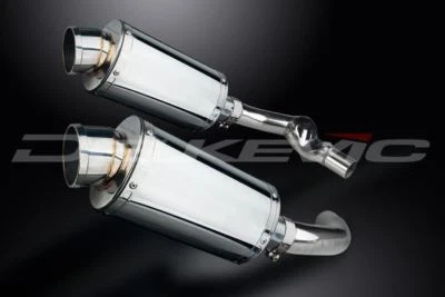 Delkevic 9 英寸不锈钢椭圆形消声器一脚蹬 - 本田 CBR1000F 1987 - 1999 — 第 1/2 张图片