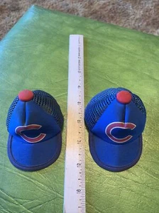 2 Vintage Chicago Cubs 1950’s ?? Miniature Hat Cap Mesh Blue Snapback Big C - Picture 1 of 8