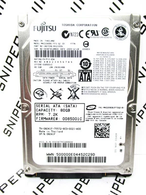 Fujitsu 80GB MHZ2080BJ FFS G2 CA07096-B32100DL SATA Hard Drive - WIPED & TESTED - Image 1 of 4