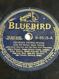 HOT JAZZ JELLY ROLL MORTON Bluebird Georgia Swing/Mournful Serenade - Picture 1 of 2