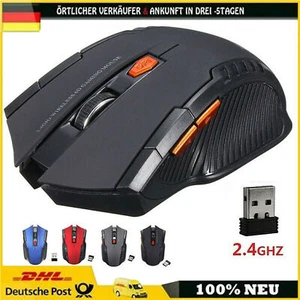 1/2 Stk PC Maus Kabellos USB Wireless Mouse Computer Notebook Laptop Funkmaus - Bild 1 von 8