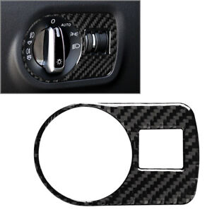 LHD Headlight Switch Button Panel Cover Trim Carbon For Audi TT TTS TTRS 2008-14
