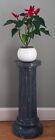 Plant Pot Stand Handpainted Grey Fake Marble Very Light H 71Cm Top 26Cm