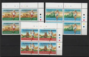SAN MARINO 1992 PREOLIMPICA VERSO BARCELLONA quartina nuovo MNH** - Picture 1 of 1