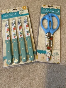 The Pioneer Women Double Set , Steak Knife set Of 4& 3 In 1 Soft Grip Shear. - Picture 1 of 3