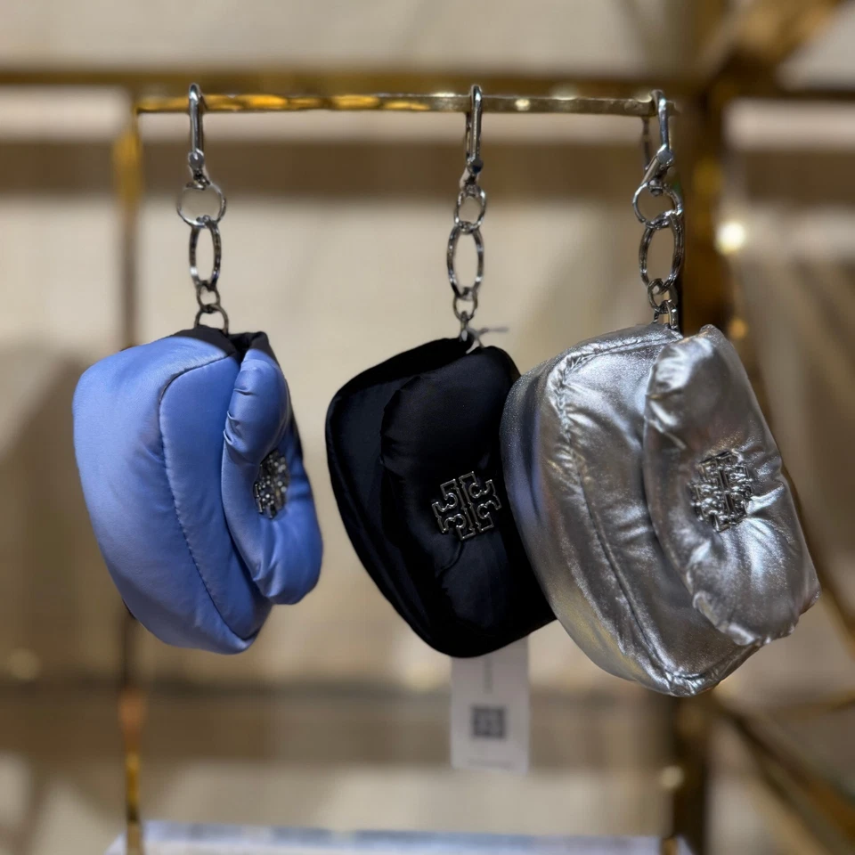 Tory Burch Britten Nylon Hinchado Estuche para Tarjetas Monedas Billetera Bolsa 164595 Foto 1 de 1