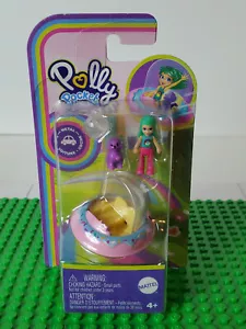 Polly Pocket DONUT mini car with doll and pet dog NEW - Picture 1 of 4