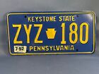 1992 Blue Pennsylvania PA License Plate w/ Original Sticker 4752