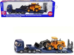 MAN TRUCK W/LOW LOADER TRAILER & JCB 457 WHEEL LOADER 1/87 DIECAST BY SIKU 1790 - Picture 1 of 5
