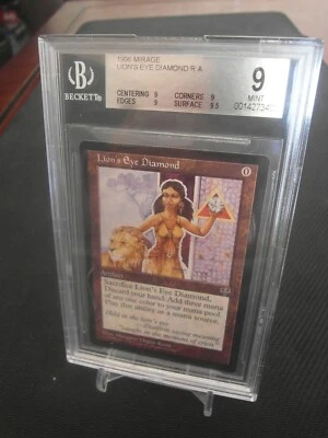 Lion’s Eye Diamond - Mirage mtg - QUAD+ BGS 9 graded 9/9/9/9.5 MINT - Image 1 of 3