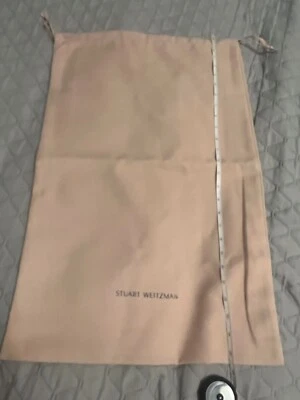 STUART WEITZMAN Plumero Polvo Cordón Calzado Tacones Rosa Lona Bolsa de Regalo Foto 1 de 3